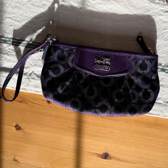 Like New Purple COACH Purse - Picture 2 of 7